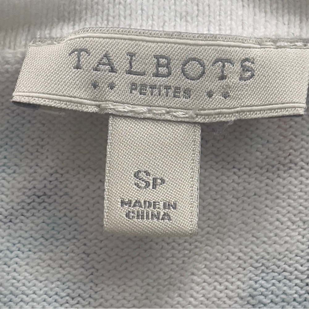 Talbots Petite Multicolored Bow Button Up Cardiga… - image 3